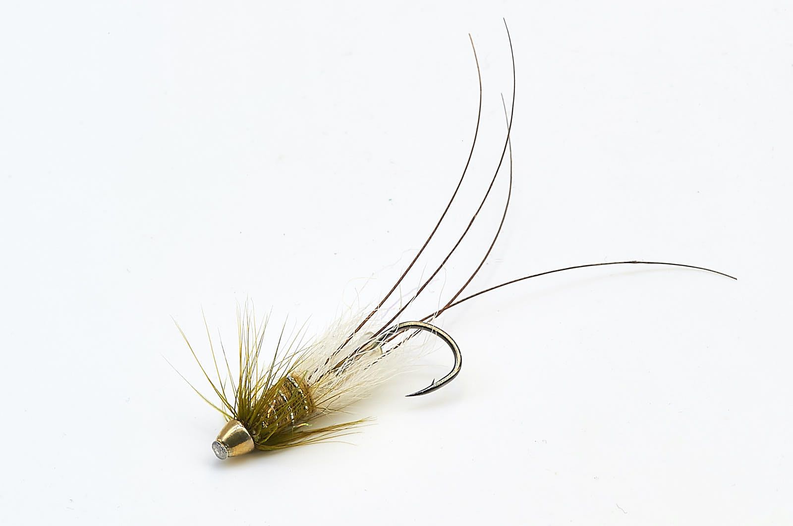 Bomber Olive /& Red Fly Fishing Fly