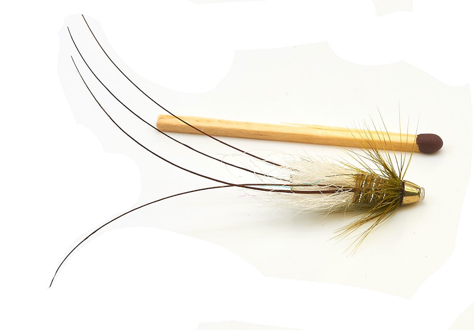 Bomber Olive /& Red Fly Fishing Fly